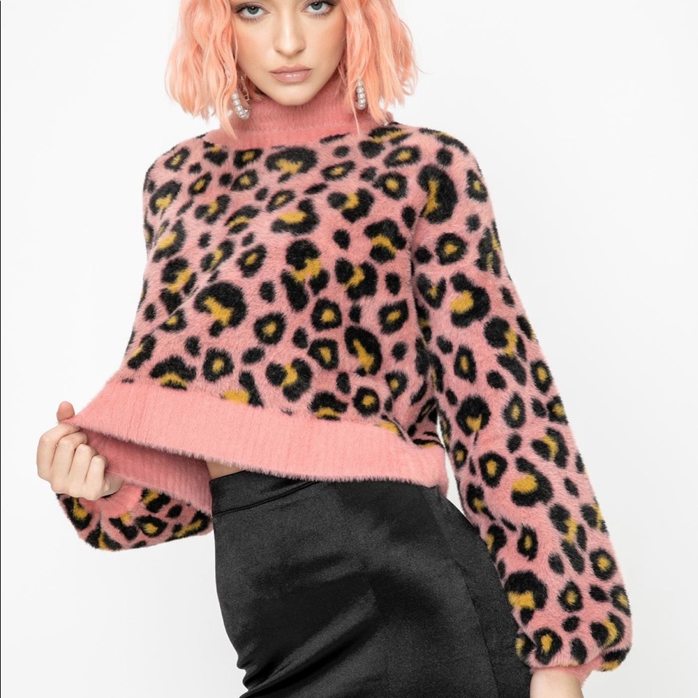 For love and lemons Angelina leopard cardigan